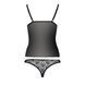 Комплект белья Passion MELISSA SET S/M, black, лиф-сорочка со шнуровкой и трусики EL15905 фото 6