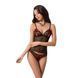 Комплект белья Passion MELISSA SET S/M, black, лиф-сорочка со шнуровкой и трусики EL15905 фото 1
